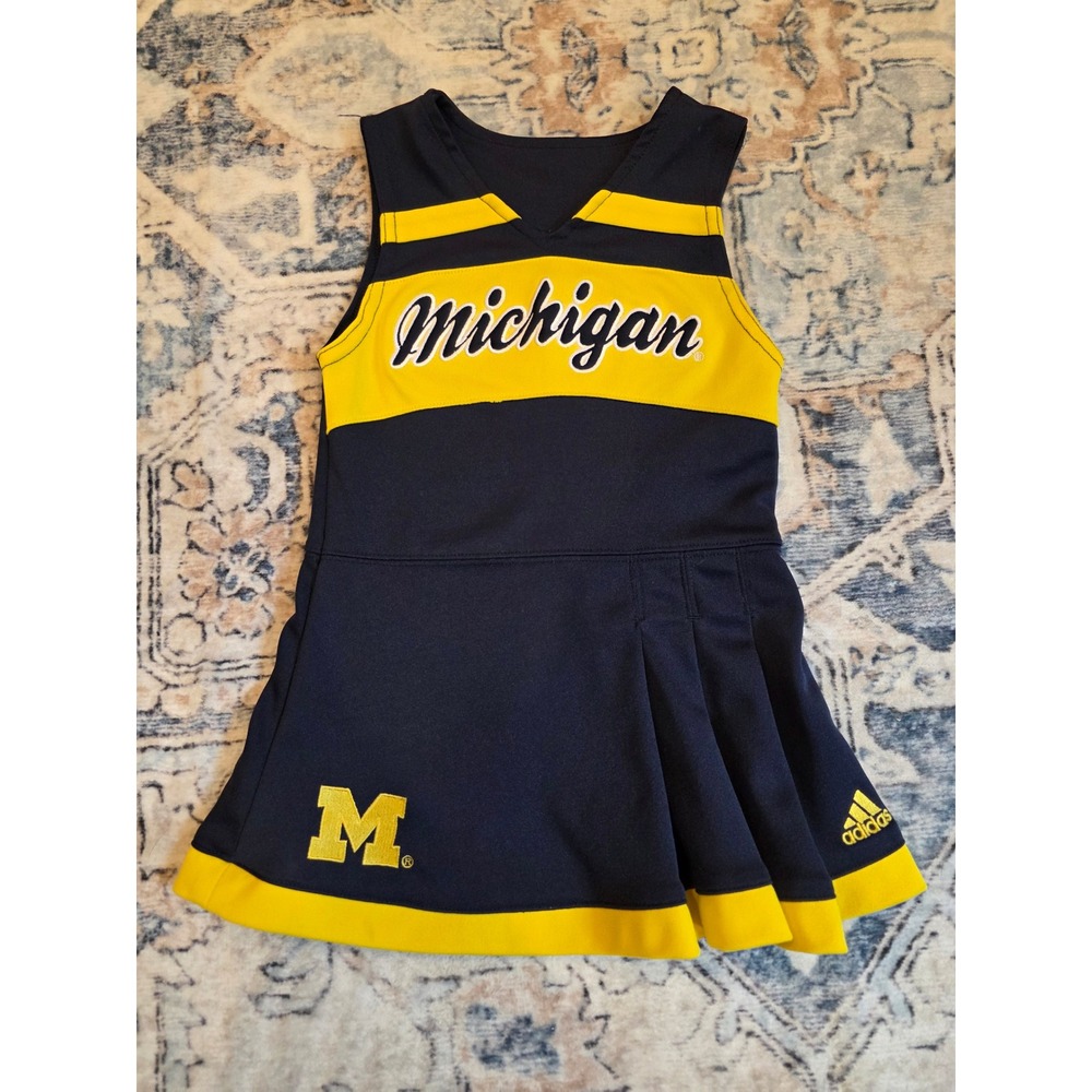 University of Michigan Adidas Toddler 2T Cheerleader Outfit Dress Football